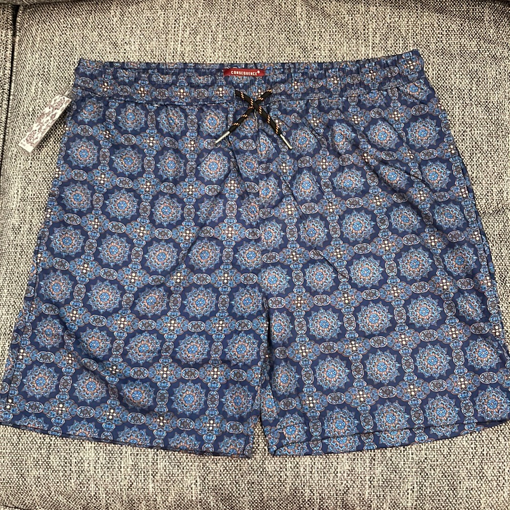 Consequence Swim Trunks. Large. Psychedelic Pattern.
